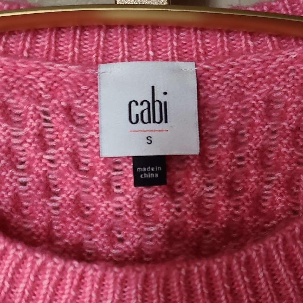 Cabi Vibrant Pink Cable Knit Sweater‎ - Picture 2 of 14